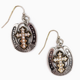 Cross Horseshoe Earrings