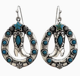 Horseshoe Western Star Earrings