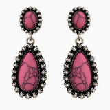 Navajo Style Stone Dangle Earrings