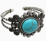 Western Turquoise Stone Bangle