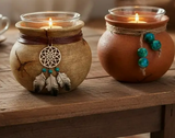 Native Jar Votive Holder Set of 2