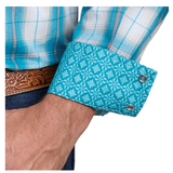 Roper Amarillo Collection Plaid Blue Shirt