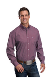Roper Stetson Collection WIne Print Shirt