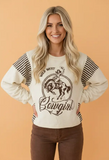 Western Cowgirl Stripe Sweater