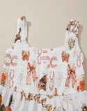 Western Horseshoe Smocked Midi Dress