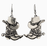 Cowboy Hat and Boots with the Spurs Earrings
