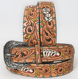 American Darling Tooled Casino Belt