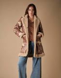 Blue B Western Printed Faux Leather Coat