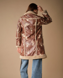 Blue B Western Printed Faux Leather Coat