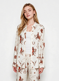 Blue B Western Rodeo Print Pant Set