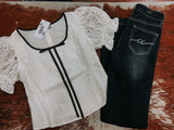 Eyelet Puff Sleeve Top