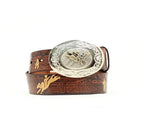 Nocona Boys Embossed Rodeo Belt with Buckle