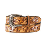 Nocona Womens Hand Tooled Metallic Belt