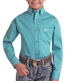 Panhandle Solid Turquoise Boys Shirt