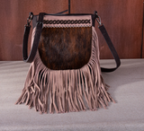 Trinity Ranch Hair on Hide Fringe Tote Crossbody