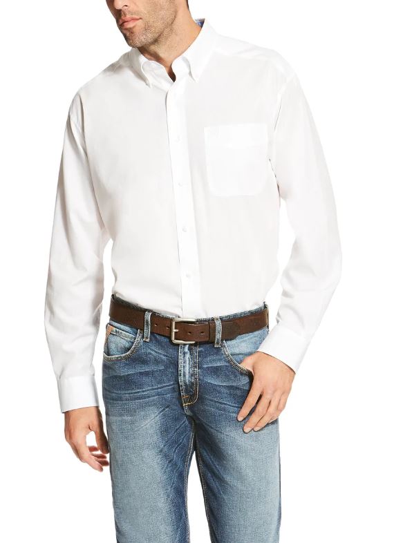 Ariat Solid White Men's Shirt