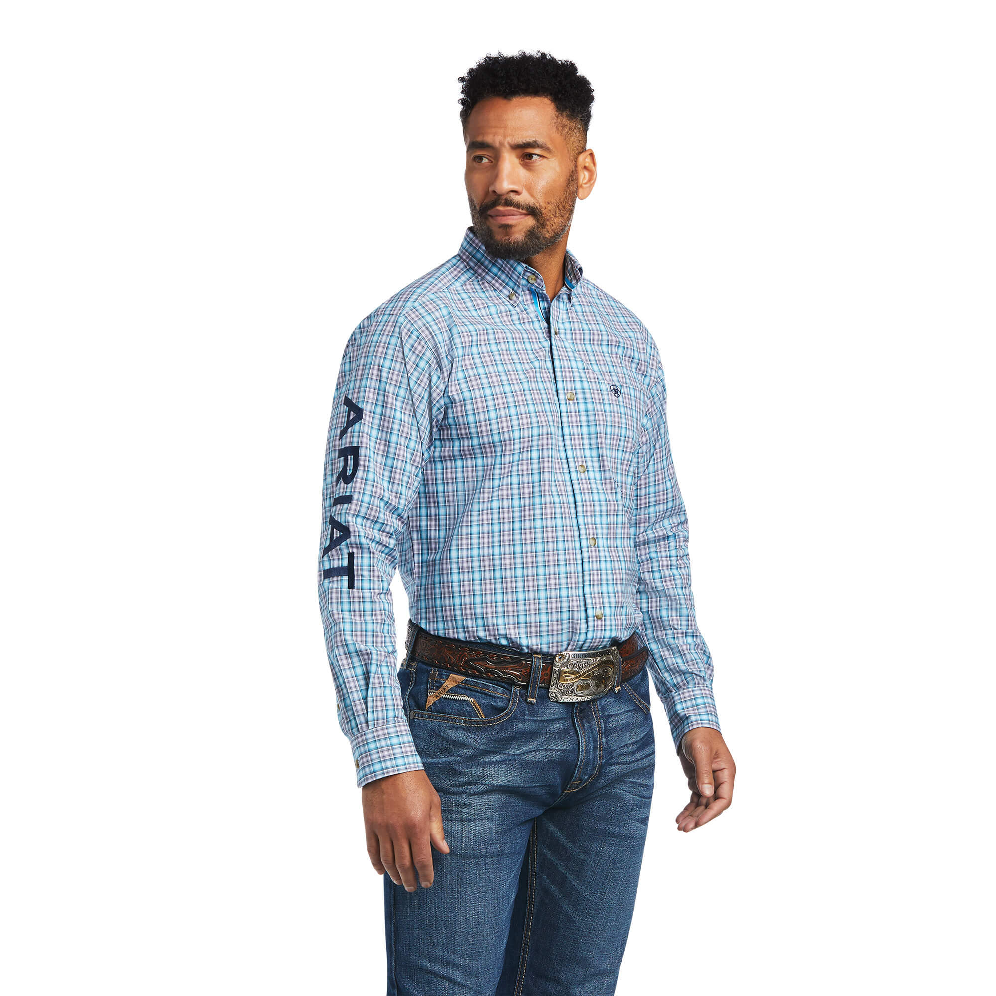 Chemise homme Ariat Pro Series XXL 2XL bleu à carreaux Chemise homme Ariat Pro Series XXL 2XL bleu à carreaux