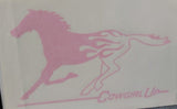 Cowgirl Up Pink Running Horse Decal