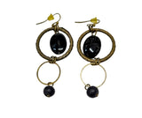 Lost and Found Black Drop Bead Earrings