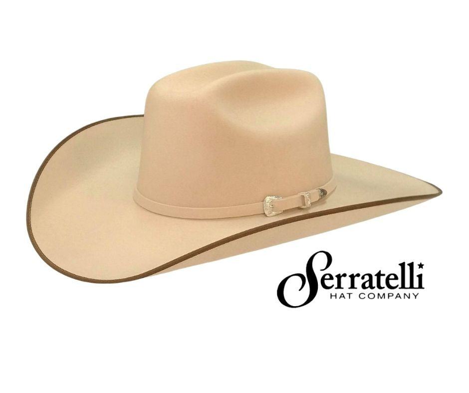 5X Serratelli Silverbelly with Whiskey Trim Felt Hat