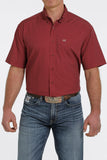 Cinch Lightweight Burgundy Short Sleeve Shirt