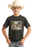 Dale Brisby Boys Rodeo Time Skull T-Shirt
