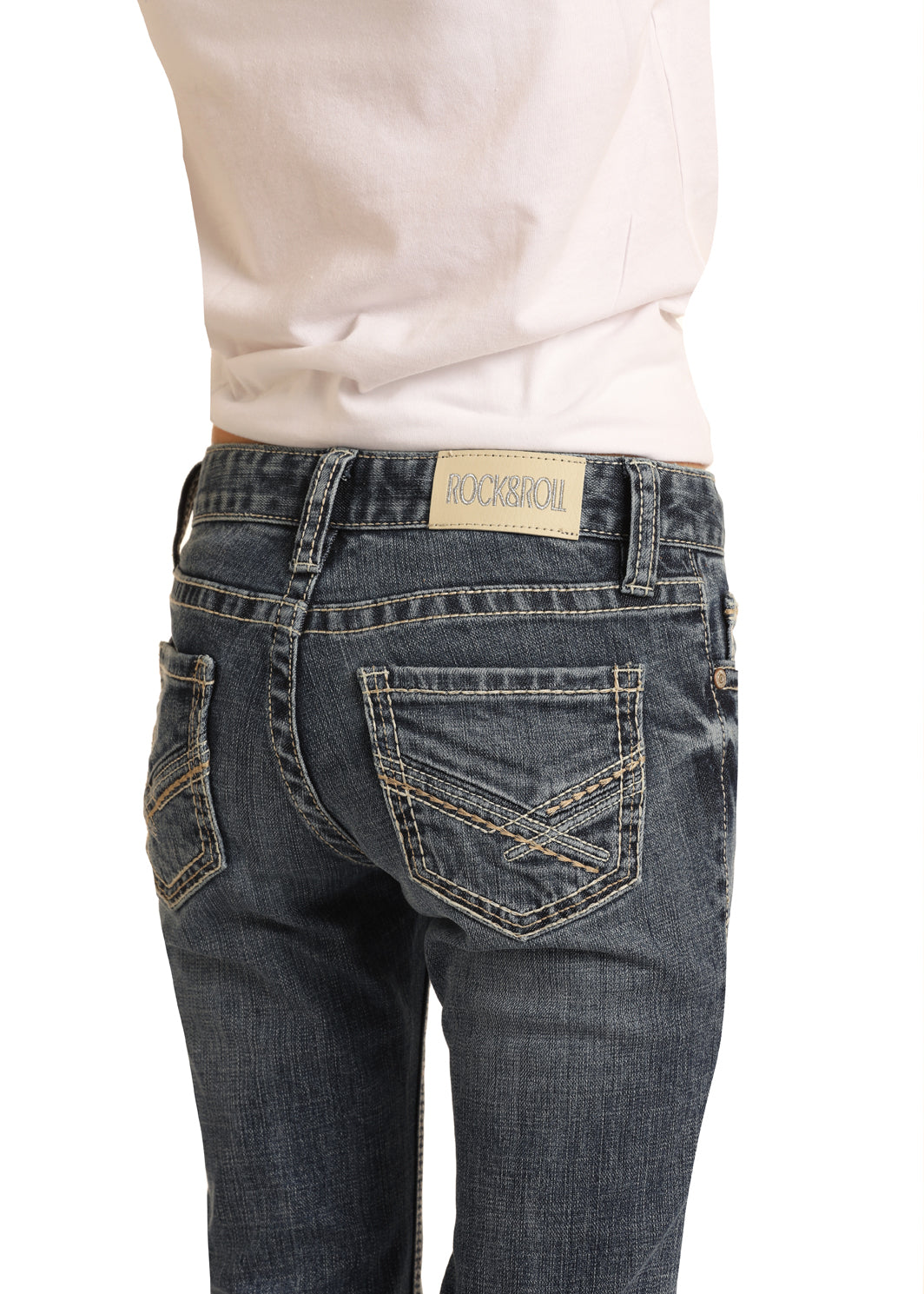 Rock & Roll Denim Girls Medium Wash Bootcut Jeans