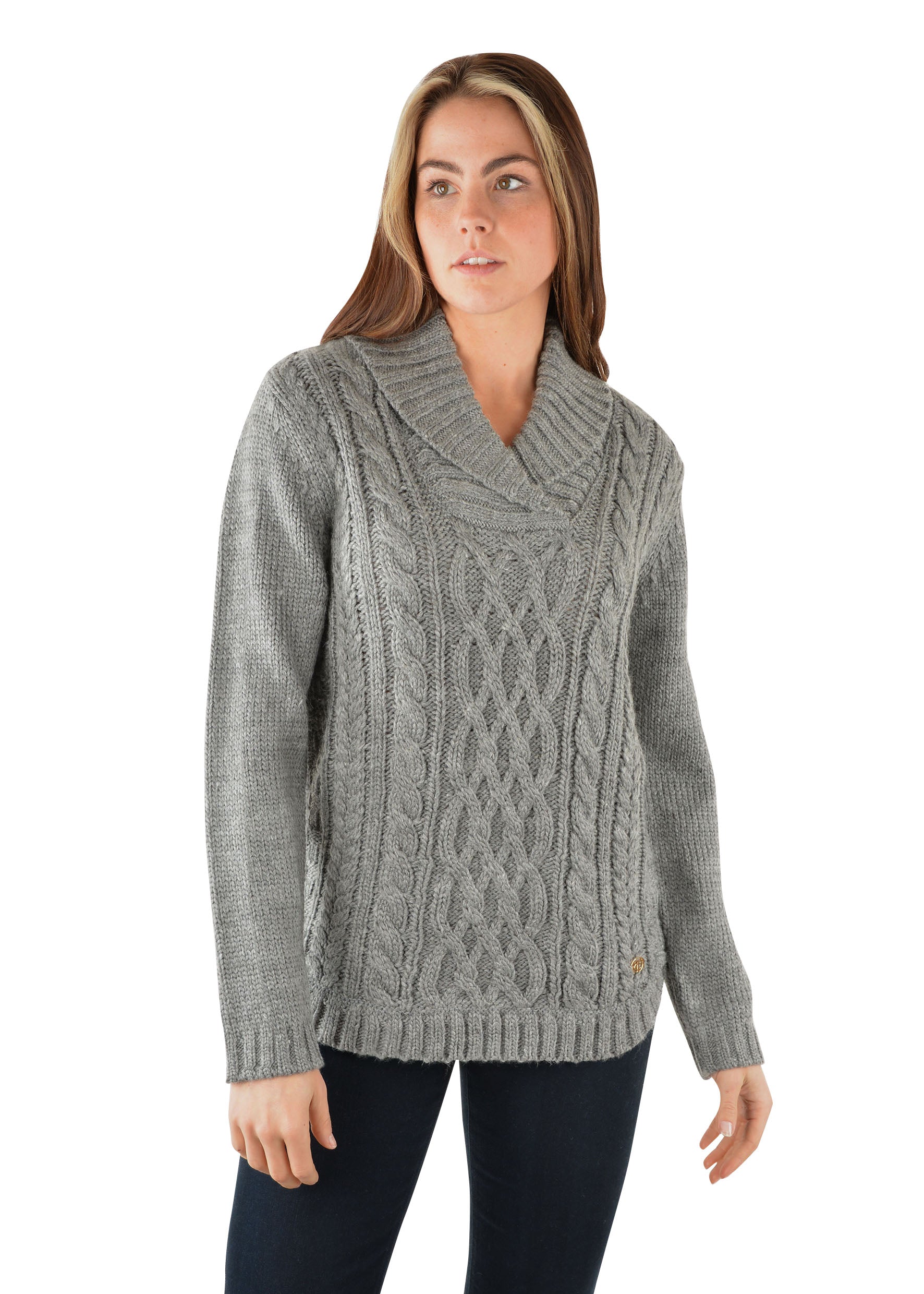 Thomas Cook Ava Curved Hem Cable Knit