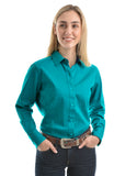 Wrangler Tracey Teal Drill Shirt