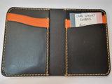 Handcrafted Black Leather Card Wallet #3
