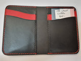 Handcrafted Black Leather Card Wallet #4