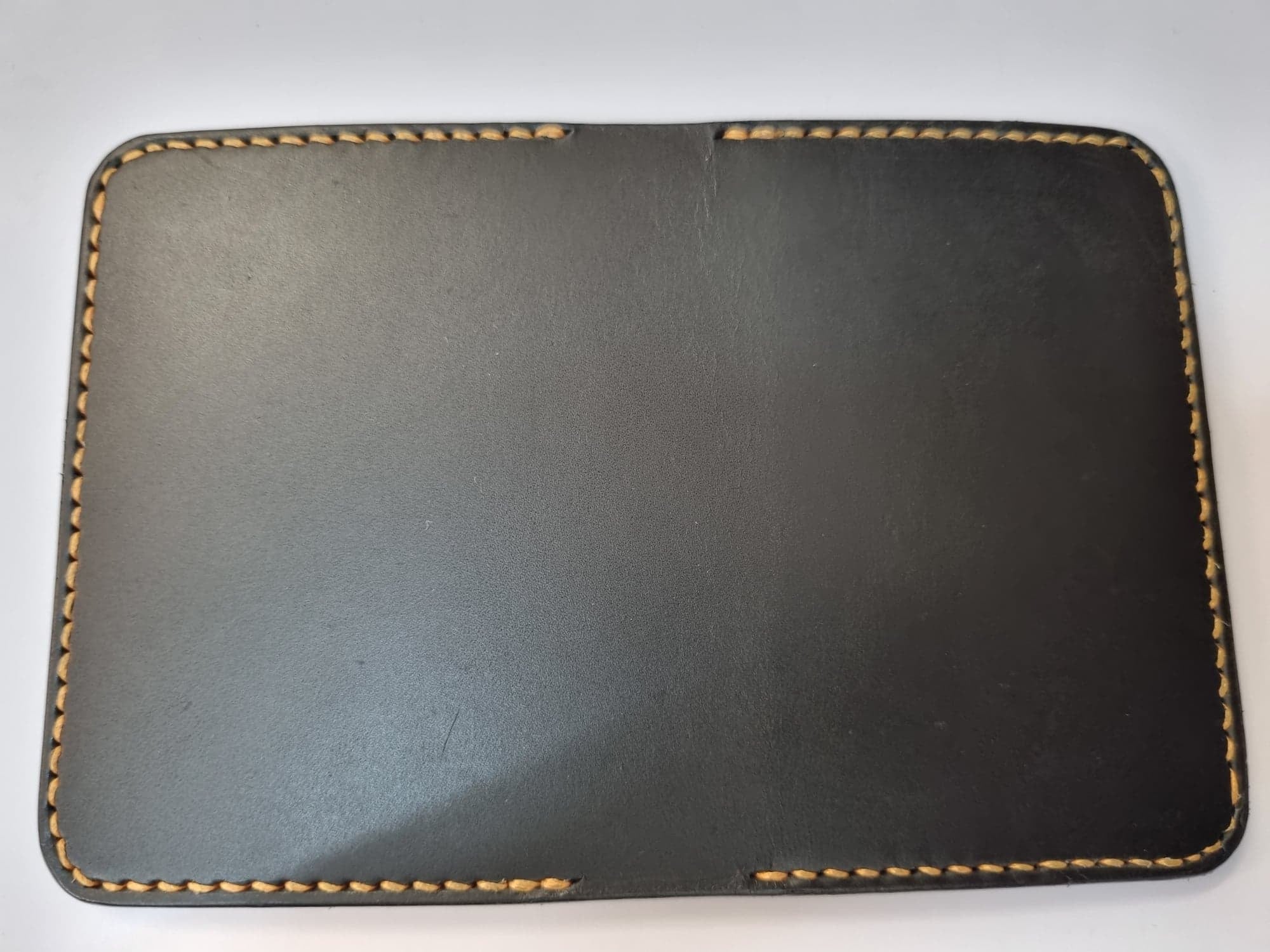 Handcrafted Black Leather Card Wallet #3