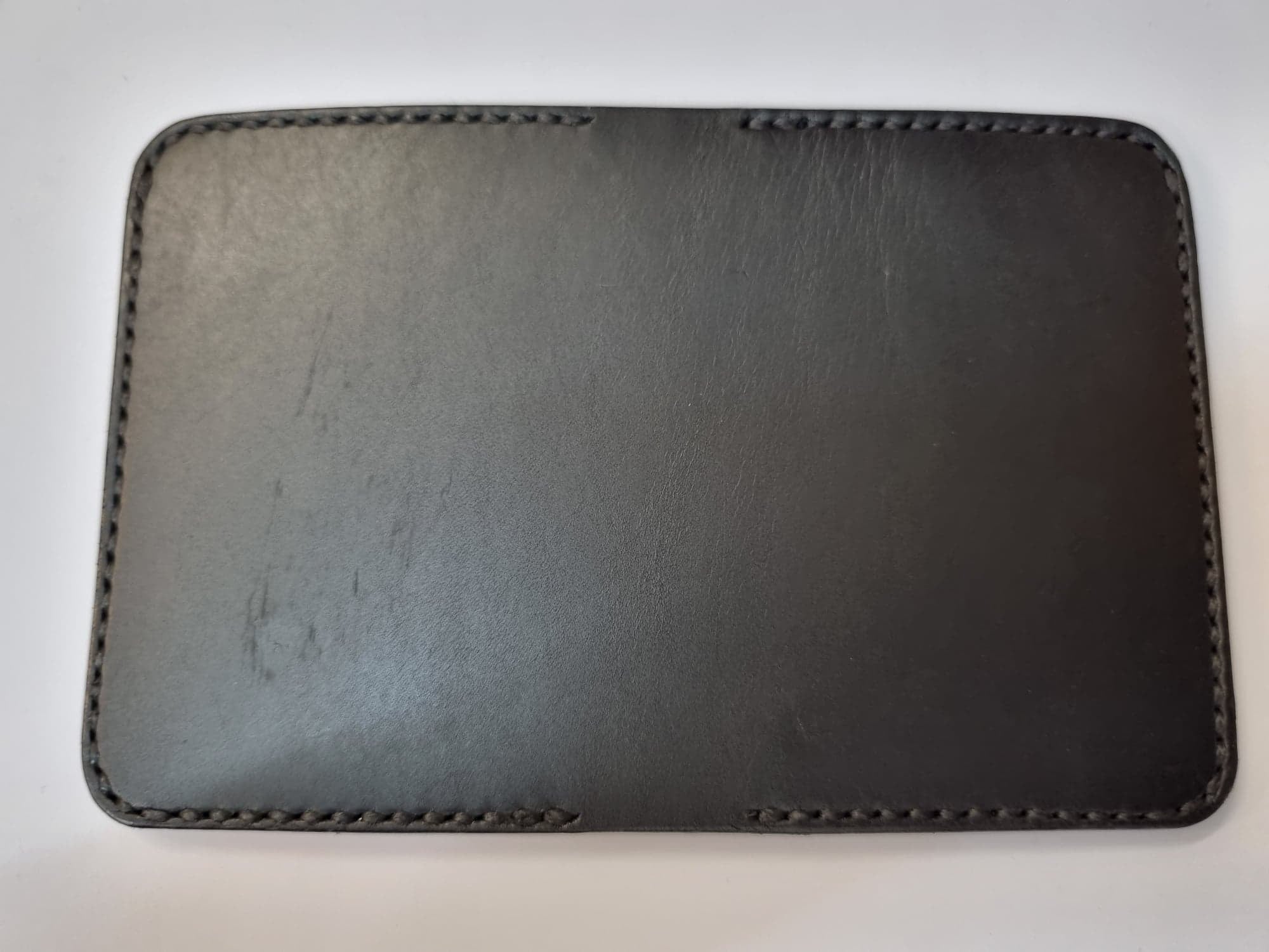 Handcrafted Black Leather Card Wallet #6