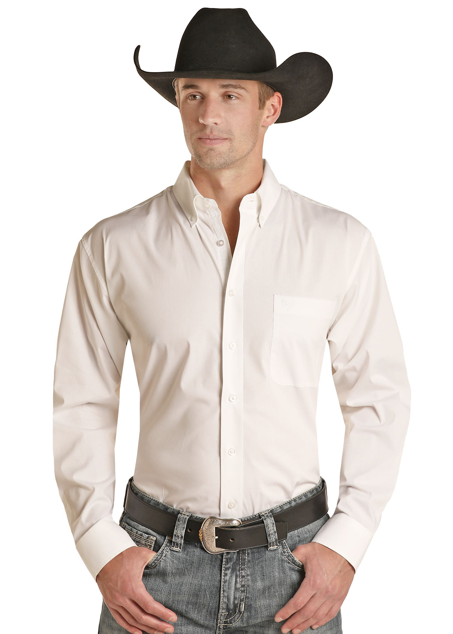 Panhandle Slim Solid White Shirt