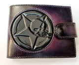 Handcrafted Purple Wash Leather Wallet