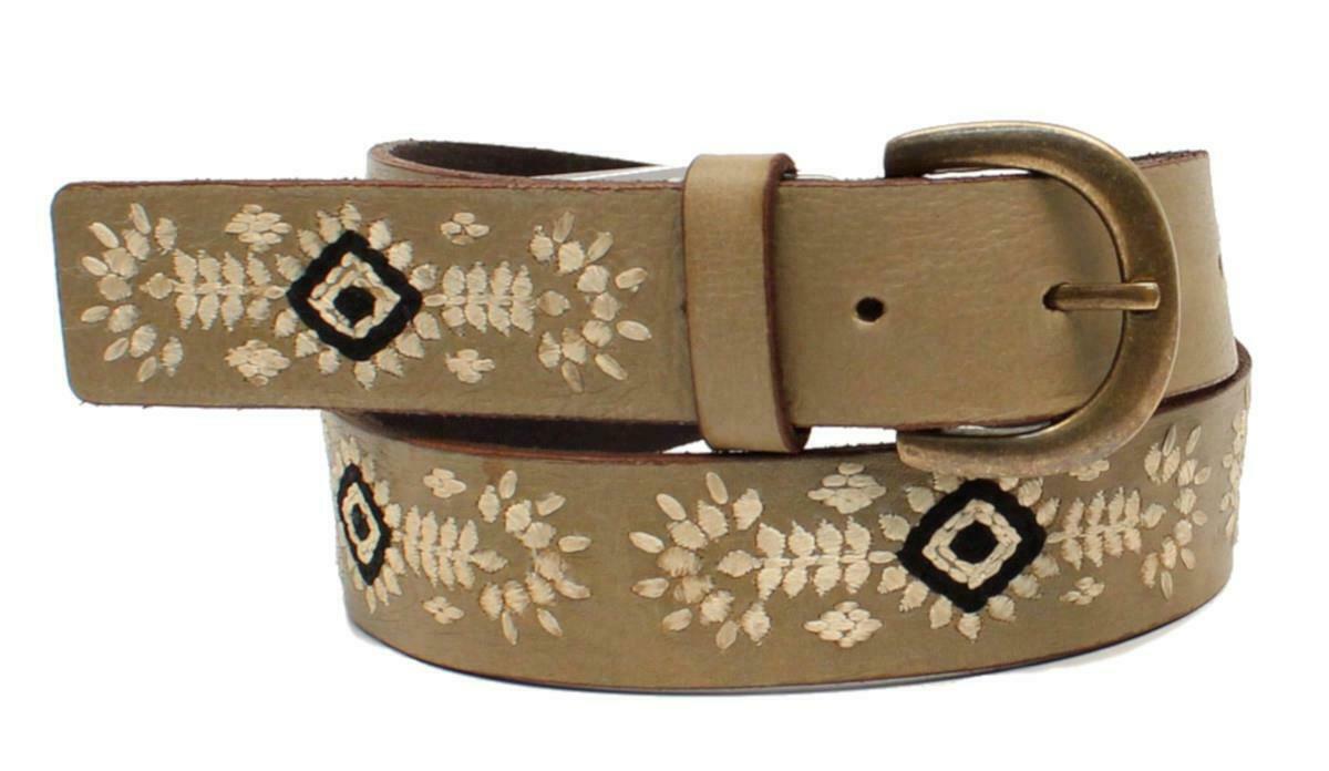 Nocona Ivory Embroid Belt
