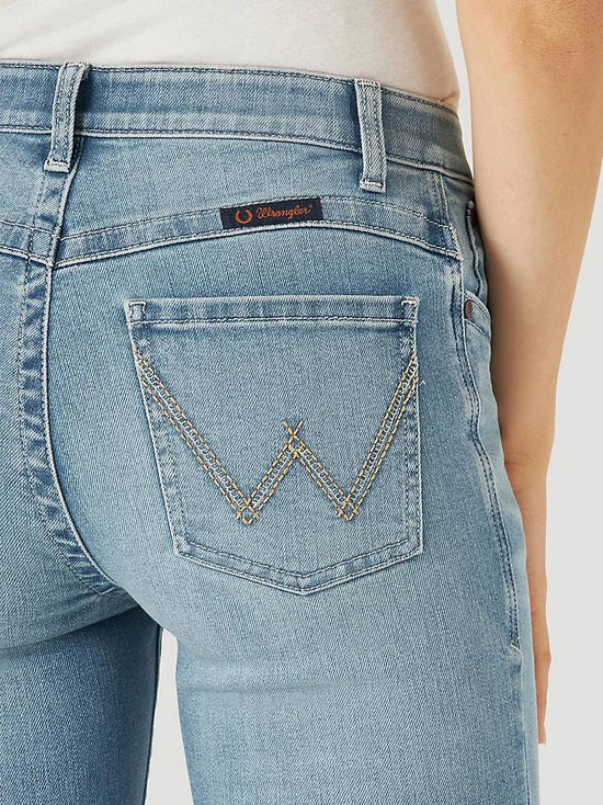 Wrangler Women's Willow Diane Ultimate Riding Jeans - Light Wash, Mid Rise, Straight Leg