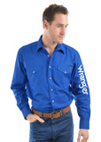 Wranger Cobalt Rodeo Drill Logo Shirt